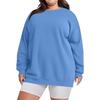 Damski sweter oversize z okrągłym dekoltem, bluza z długim rękawem