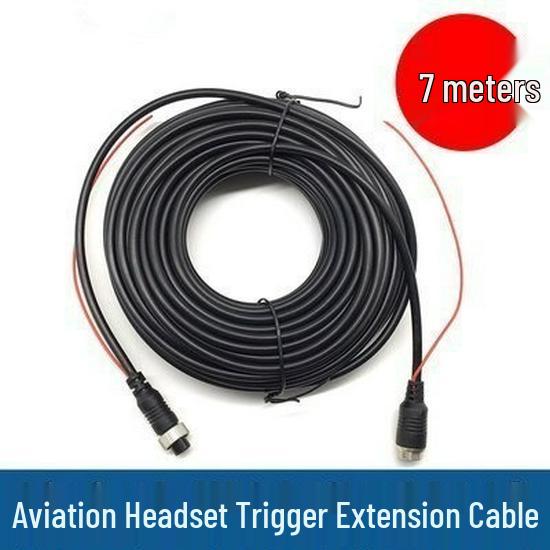 Aviation Head Spring Wire Four-Way Camera Connection Cable for Truck and Semi-Trailer Monitoring