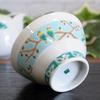 Waza No Kura Kutani Ware Sendan Rice Bowl with Small Bird Design, Stylish Japanese Tableware, Perfect As a Gift for a 60th Birthday