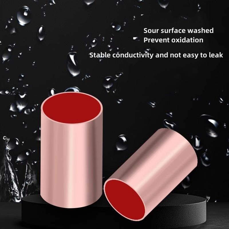 300Pcs 520PCS GT Copper connectingPipe Wire Joint Small Copper TubeTerminal Cable Lug Connection TubeWire Connector