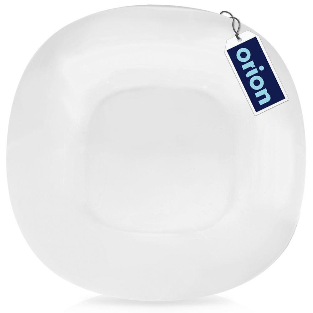 LUNA Square White Opal Glass Dinner Plate 26.5cm