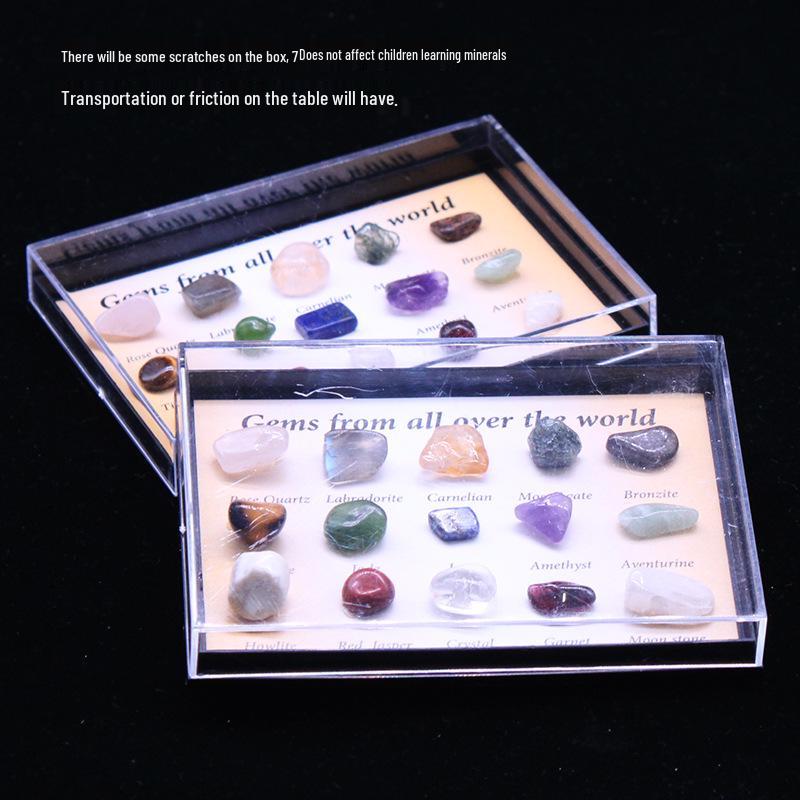 Yijingyuan Natürliches Kristall-Edelstein-Set für Kinder zum Lernen