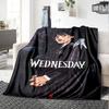 1pc Wednesday Addams Netflix Soft Warm Throw for Home, Office, Trave, All-Season Cozy Bedding Gift, Office Cozy Accessory 1169