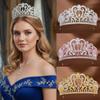 Fashion Crystal Rhinestone Tiaras Head Jewelry Lightweight Queen Princess Diadems Headdress Luxurious Wedding Bride Crowns Prom