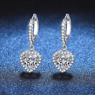 Heart-shaped Earrings, Earrings, and earrings—European and American Fashionable Light Luxury Women's Earrings and Earrings