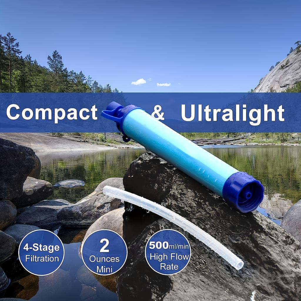 Wasserfilter für Outdoor-Camping, Wandern, Bergsteigen, Rucksackreisen, Notfall-Überlebensausrüstung