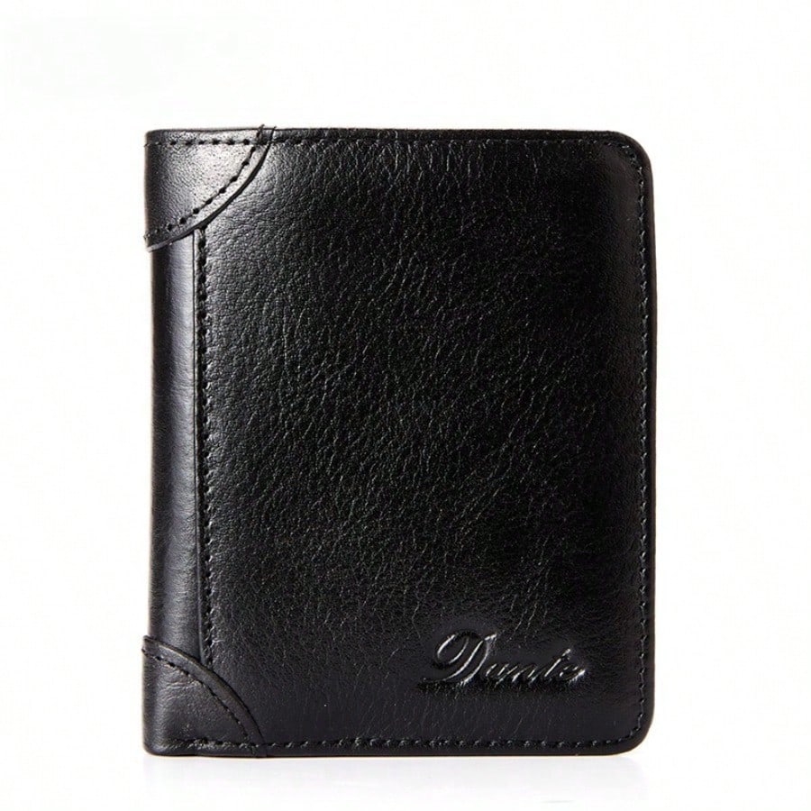 New men's wallet vertical first layer cowhide anti-theft swipe card degaussing genuine leather wallet popular wallet