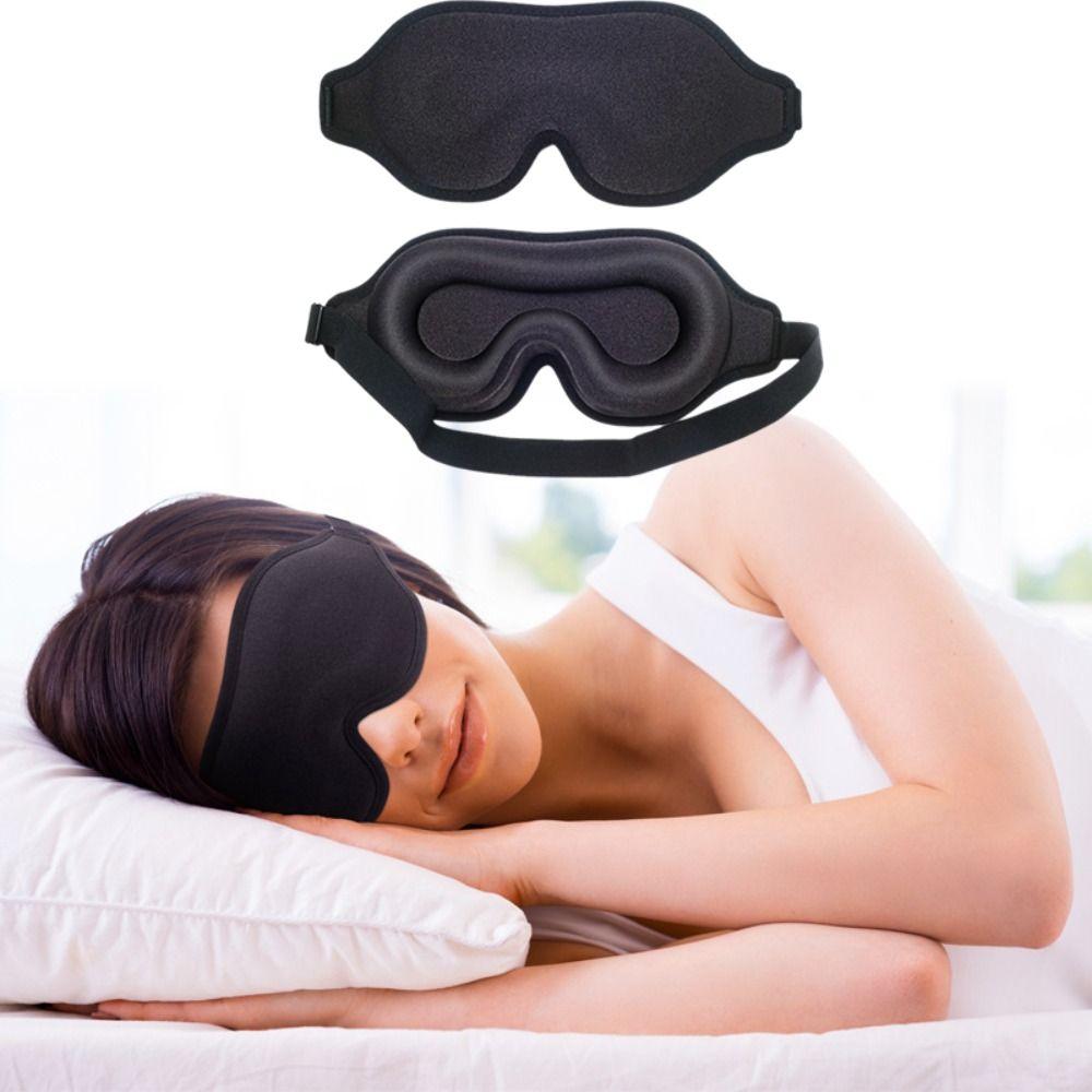 Adjustable Blockout Light Eye Cover Soft Sleeping Aid Eye Mask Universal 3D Sleep Mask  Airplane