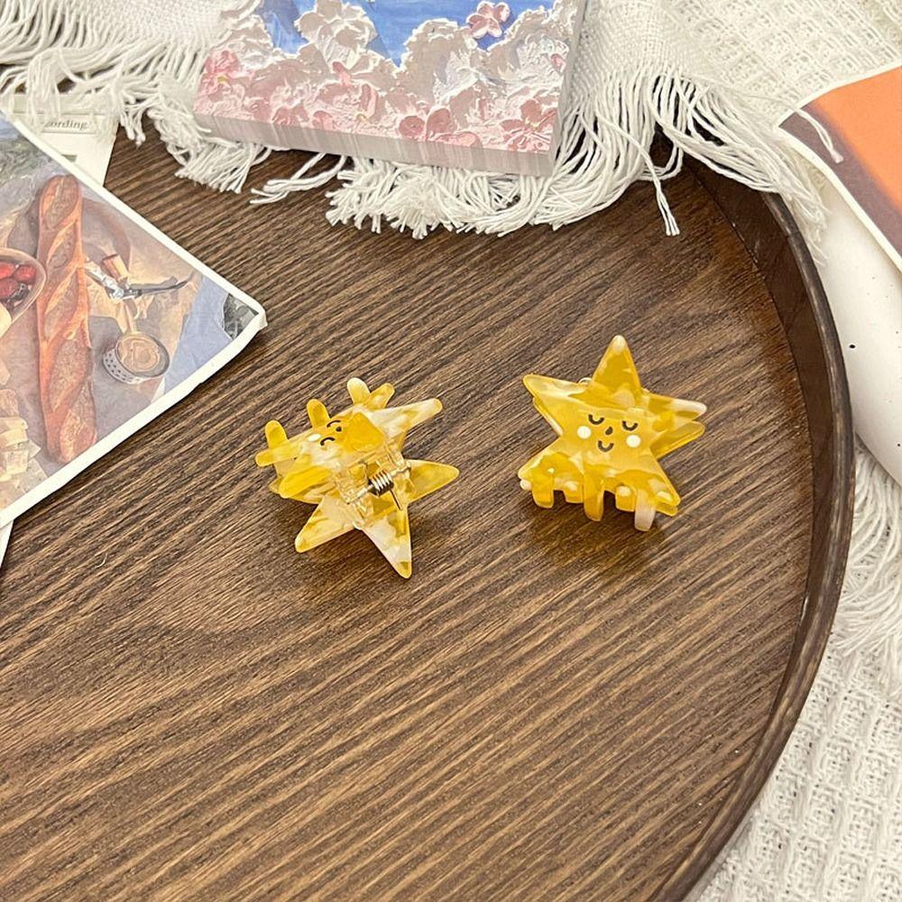 Mini Shark Clip Fashion Headdress Korean Hair Clips Women Hairgrips Star Acetate Hair Claw Cloud