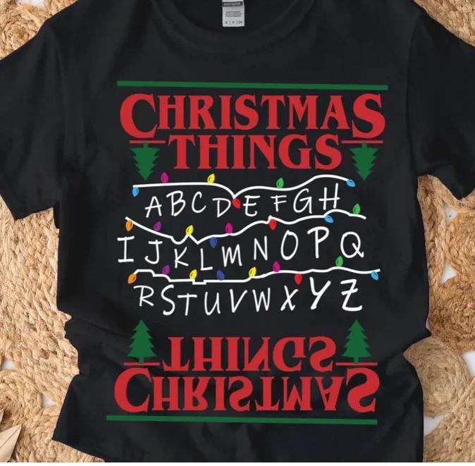 Christmas tree TShirt, Christmas lights TShirt, Merry Christmas TShirt M
