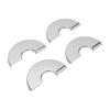 4pcs 24mm Wall Split Flange Self Adhesive Stainless Steel Round Split Flanges for Bathroom Kitchen