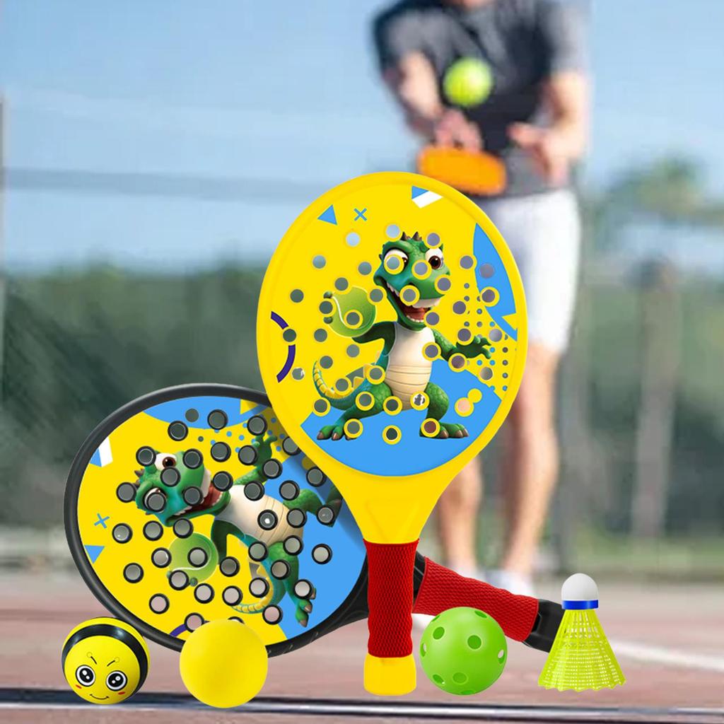 2x Kids Padel Rackets Comfortable Breathable Gripping Ergonomic Anti Slip Handle Paddle Tennis Racquets for Junior Children Kids