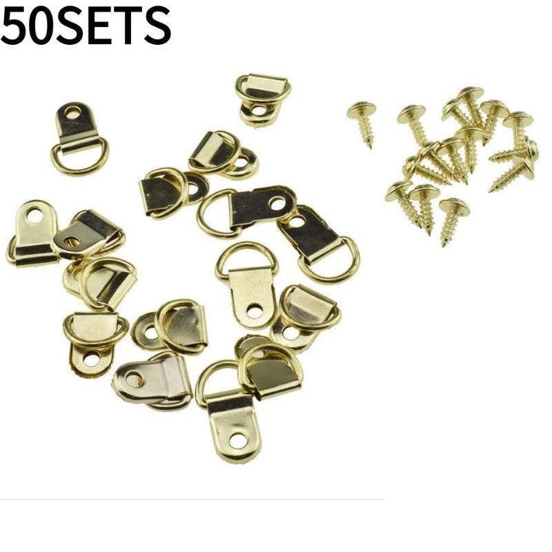 50SETS D-type hook, photo frame hardware accessories, cross stitch mounted oil painting hook