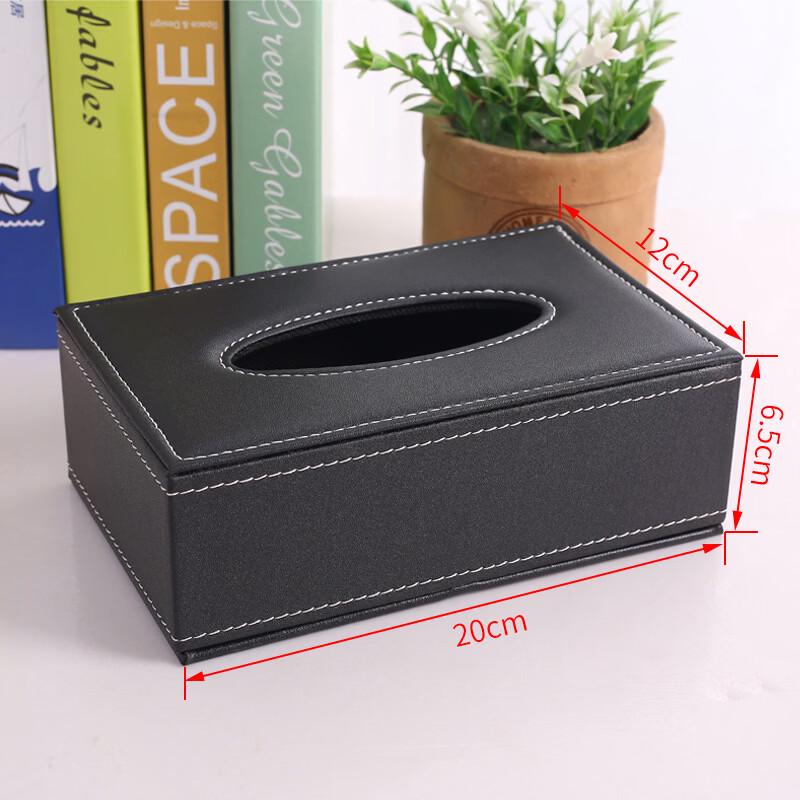 Zhi Shi Leather Desktop Organizer with Tissue Dispenser