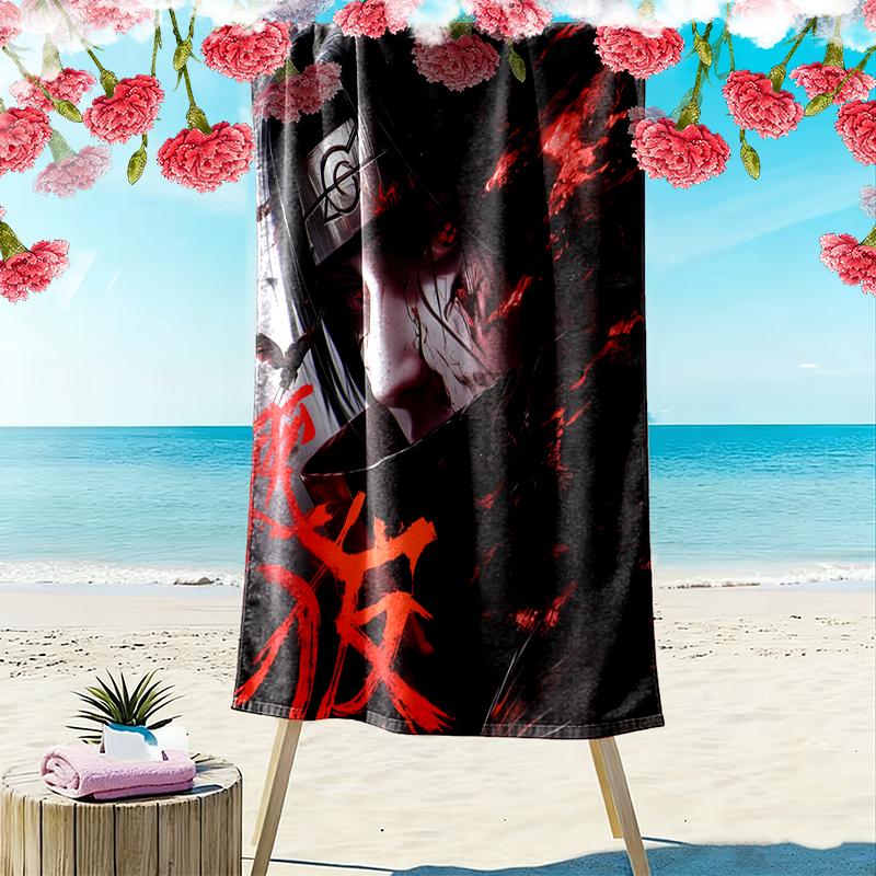 1pc naruto Beach Towel, Multi-functional Beach Towel for Outdoor Activities Beach Swimming and Travel