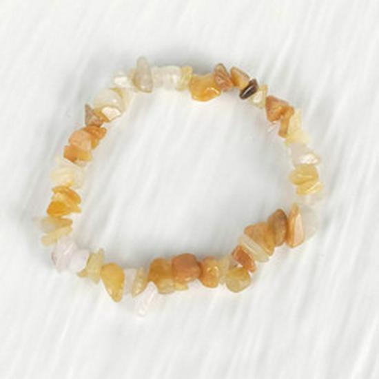 Браслет из аметиста и белого кристалла неправильной формы - Персонализированные украшения