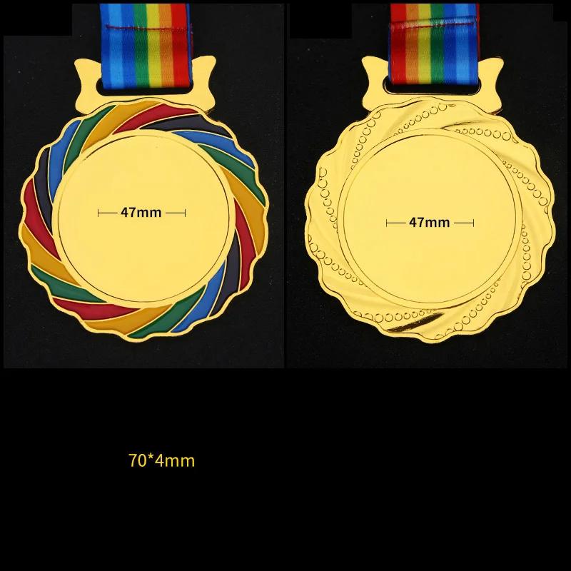 Customized Metal Medal, Commemorative, Gold, Silver, Copper, School Sports Activities Award, Home Small Decoration, 1Pc