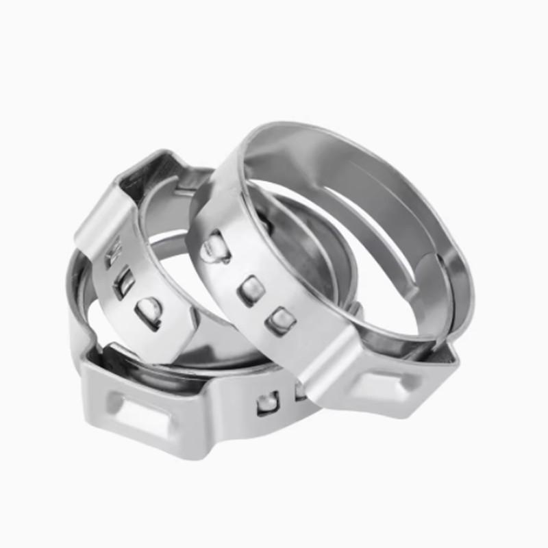 10 Stück-100 Stück Schlauchschellen Einohr Stufenlos 5,3-60mm 304 Edelstahl Schlauchschellen Cinch-Schellenringe zum Abdichten von Arten von Schläuchen