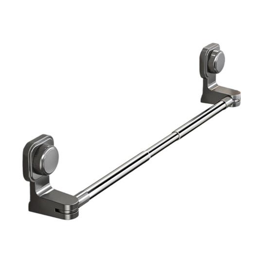 Sandal Rack Wall Mounted Shoe Organizer with Strong Suction Cup Telescopic Rod Quick Install Shelf for Bathroom
