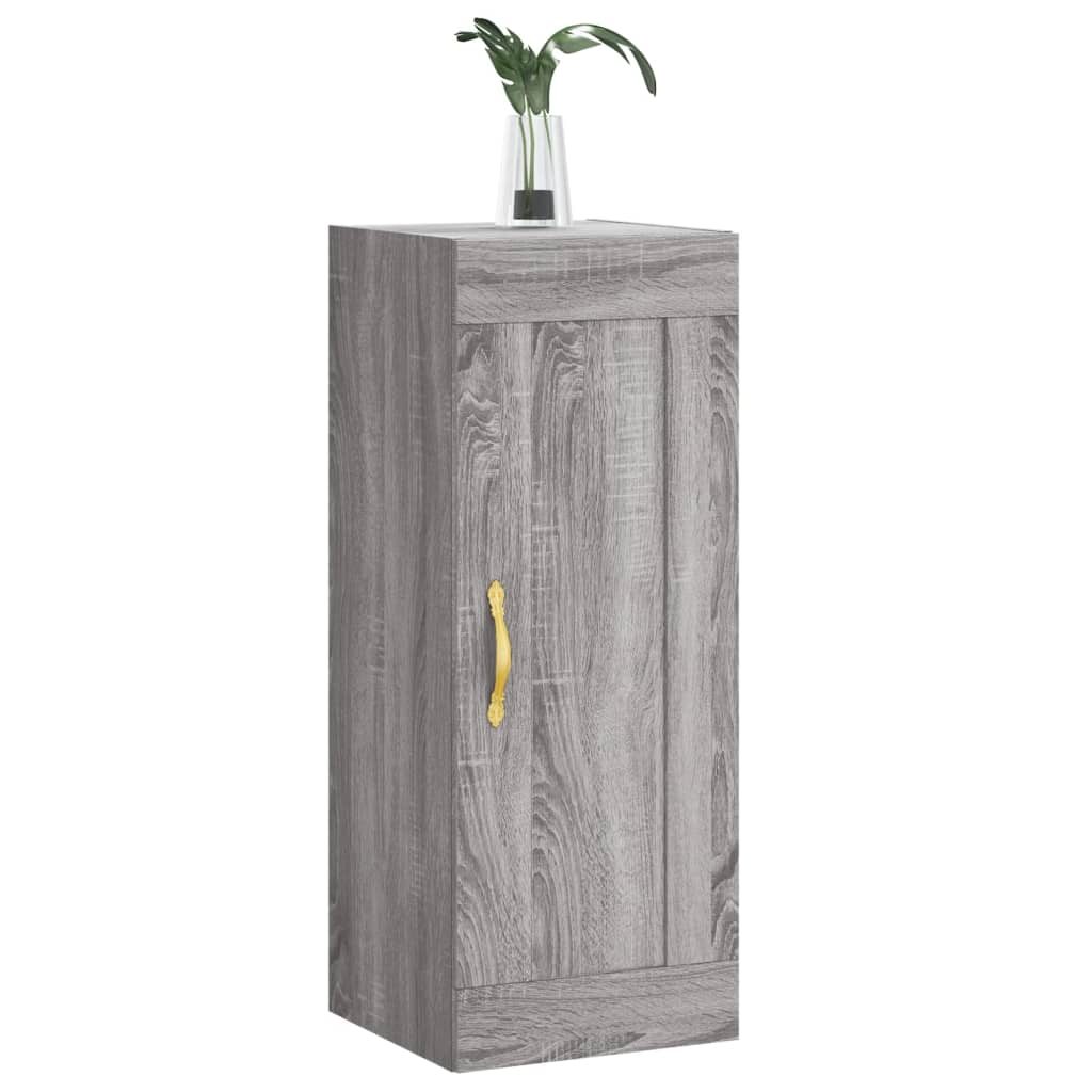 Wall Mounted Cabinet Grey Sonoma 34.5 x 34 x 90 cm Particleboard