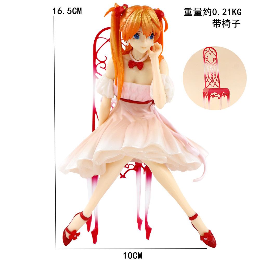 Anime Pretty Girl Asuka Und Ayanami, Pretty Girl Handgemachtes Anime Modellauto Schreibtisch Kleines Ornament Geschenk