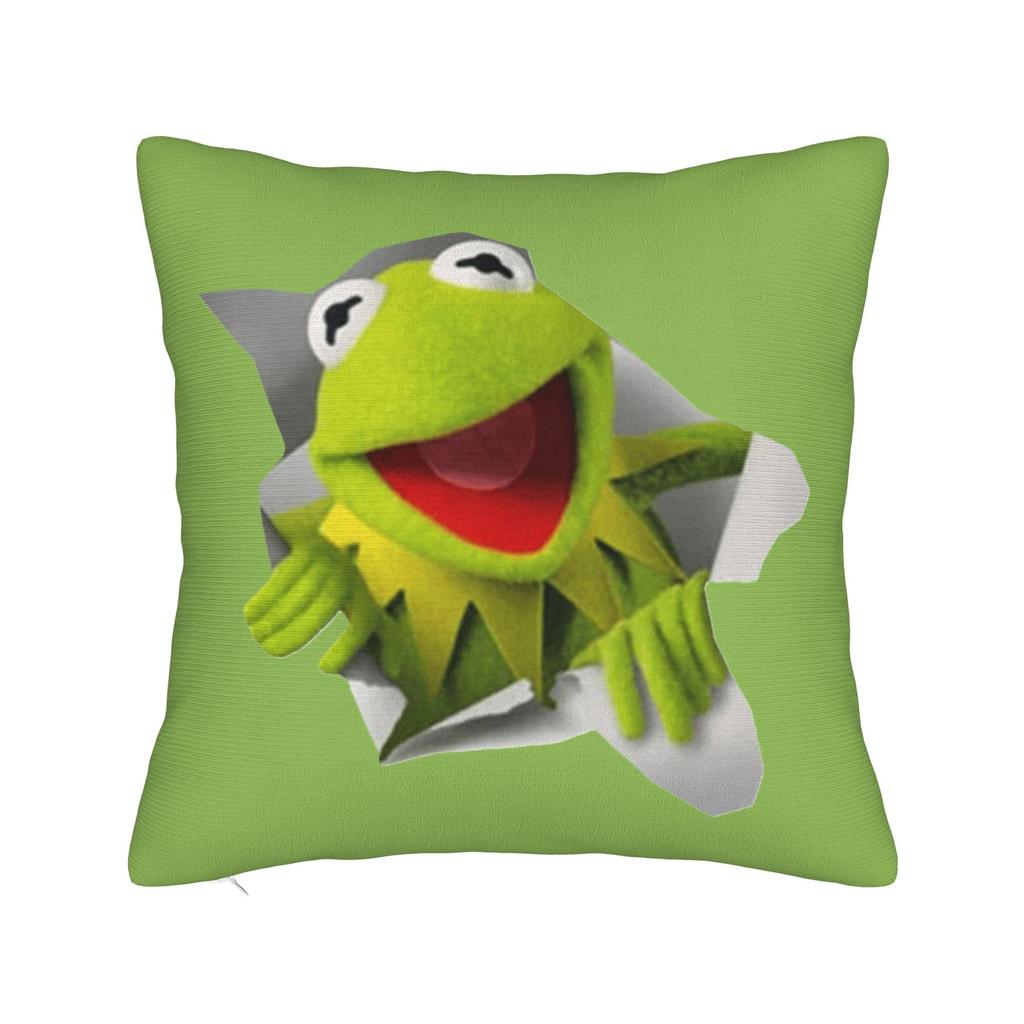 Kermit Square Pillow Case Polyester Decorative Pillow The Frog Meme Fashion Pillowcover Home Decor