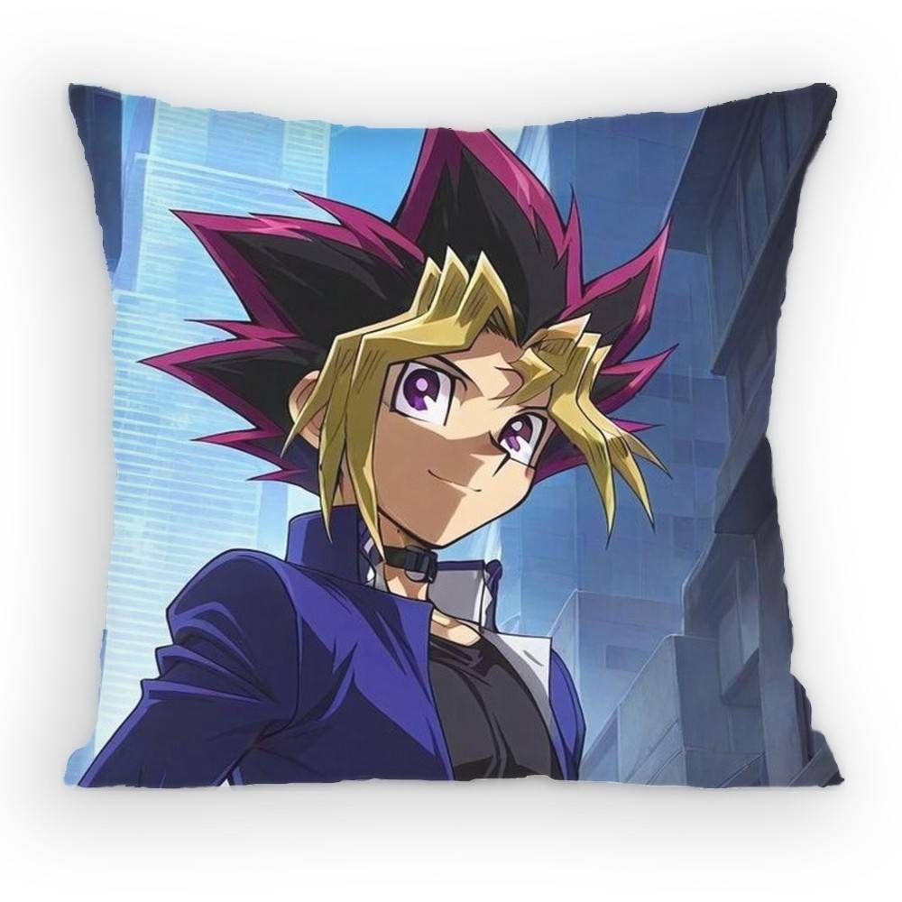Anime YYu Gi Oh Yugi and Atem Pillow Case Antidustmite Pillowcase Invisible zipper silky short plush Sofa cushion cover