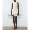Early Autumn New Arrival Birthday Party Dress Short Version Ruched Silm Sleeveless Elegant Dress 8338250