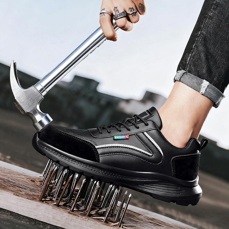 Men Work Safety Shoes Anti-puncture Working Sneakers Male Indestructible Work Shoes Men Boots Lightweight Men Shoes Safety Boots
