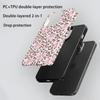 New 2-in-1 Magnetic Film, Mobile Phone Case, Iphone13 Bow Leopard Print Mobile Phone Case, Apple 17pm.