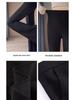 Women's 2025 High Waist Micro Flare Black Pants - Slimming, Elastic, Drape Design for Summer