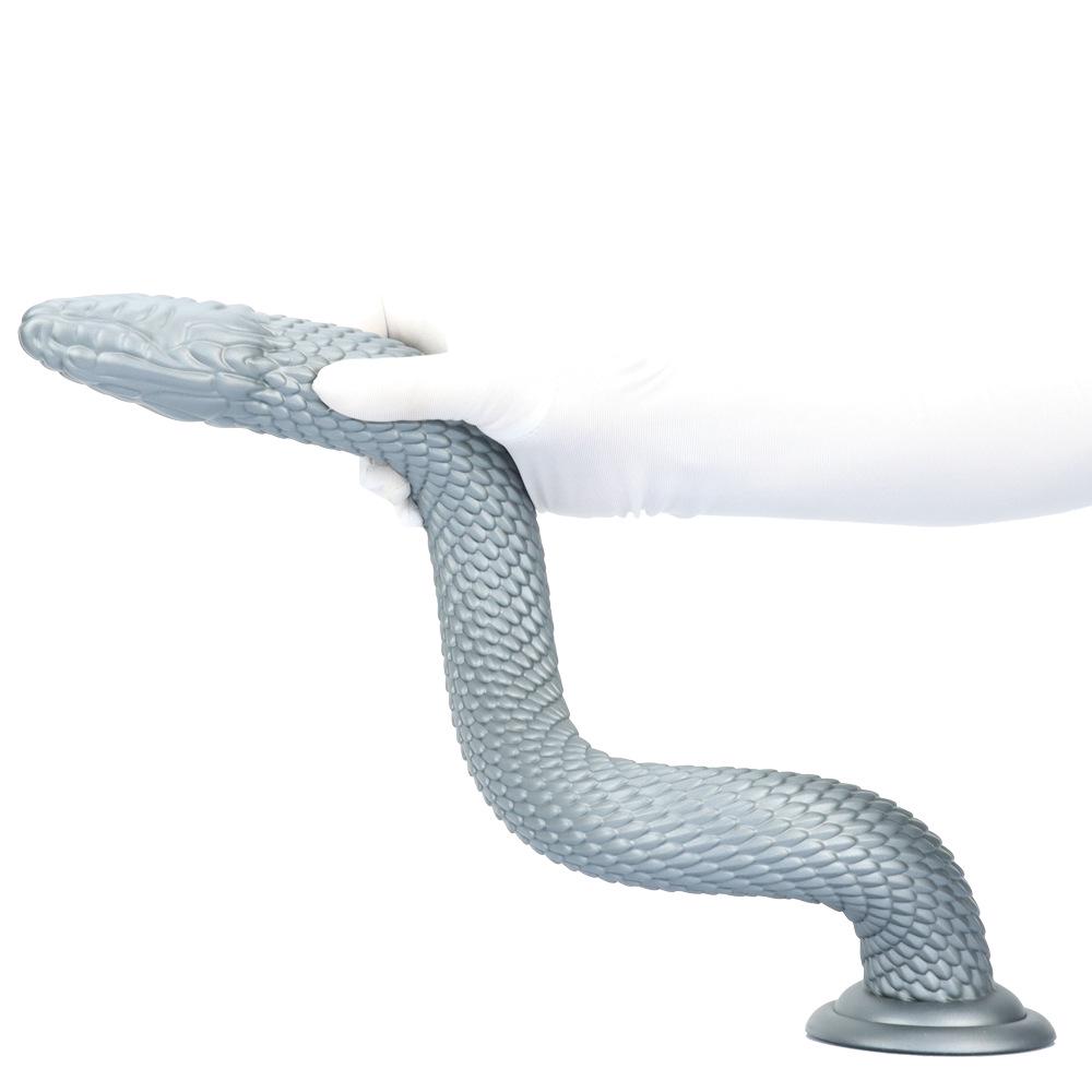 Super Large Snake Head Anal Plug with Suction Cup for Long-Term Wear and Deep Self-Stimulation