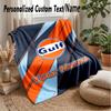 Coperta in Flanella Personalizzata Gulf Stampa il Tuo Nome Testo Morbida Calda Coperta Regalo di Festa