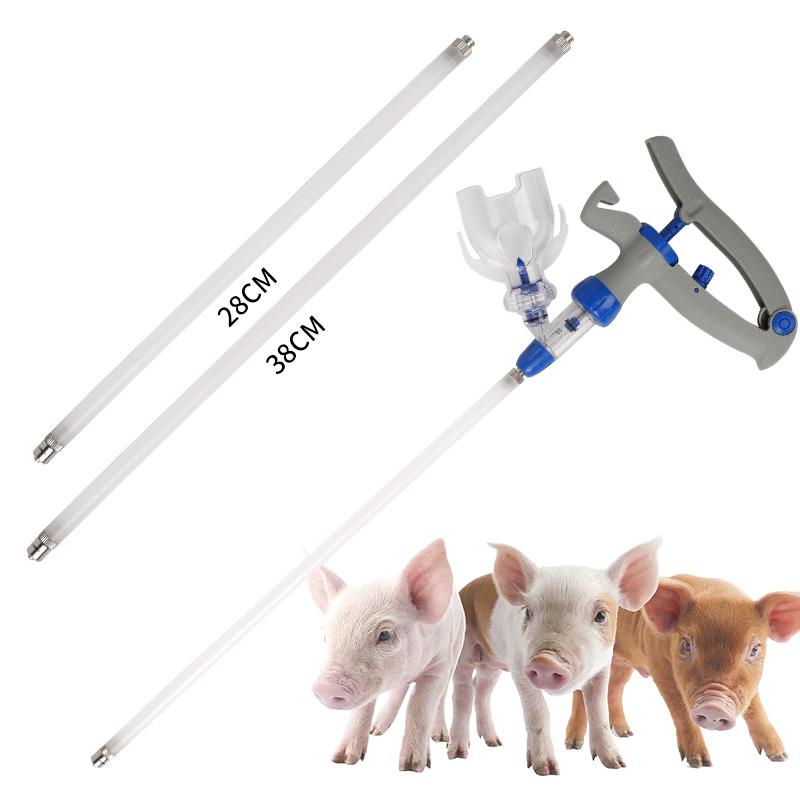 Veterinary Syringe Extended Injection Tube Continuous Syringe Injection Extension Rod Pig Cow Sheep Horse Syringe Vaccine Device