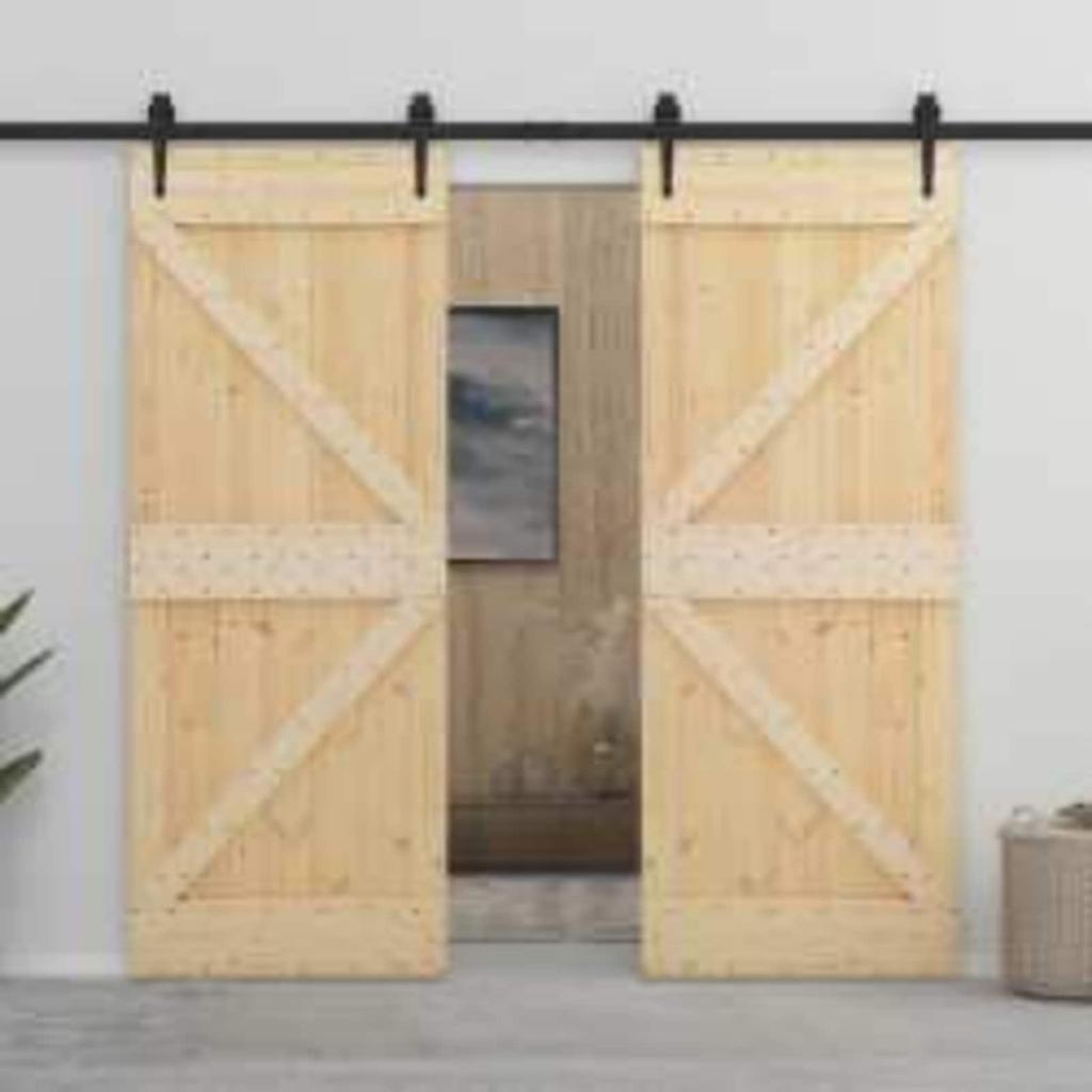 NARVIK Interior Door Solid Pine Natural Finish 80 X 210 Cm