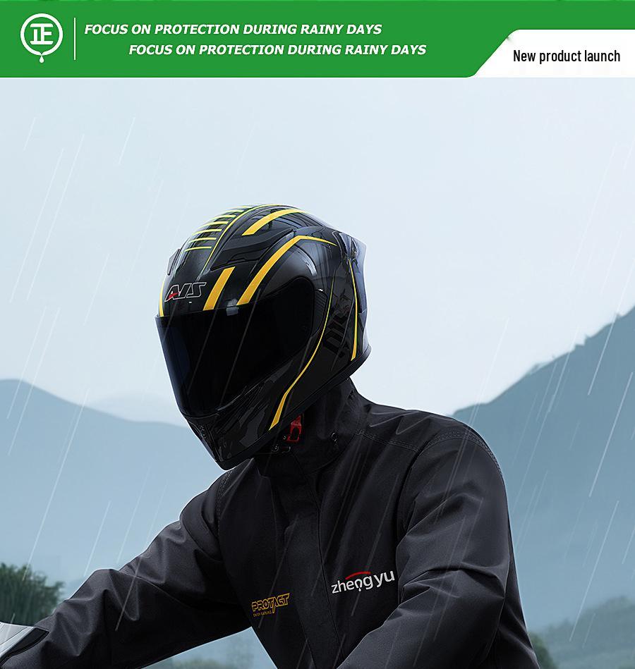 Heavy-Duty Split Raincoat & Pants Set for Motorcycle Riders