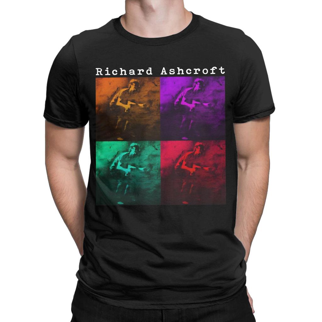 Richard Ashcroft Men's T Shirts Creative Tees Short Sleeve O Neck T-Shirt 100% Cotton Printing Clothes