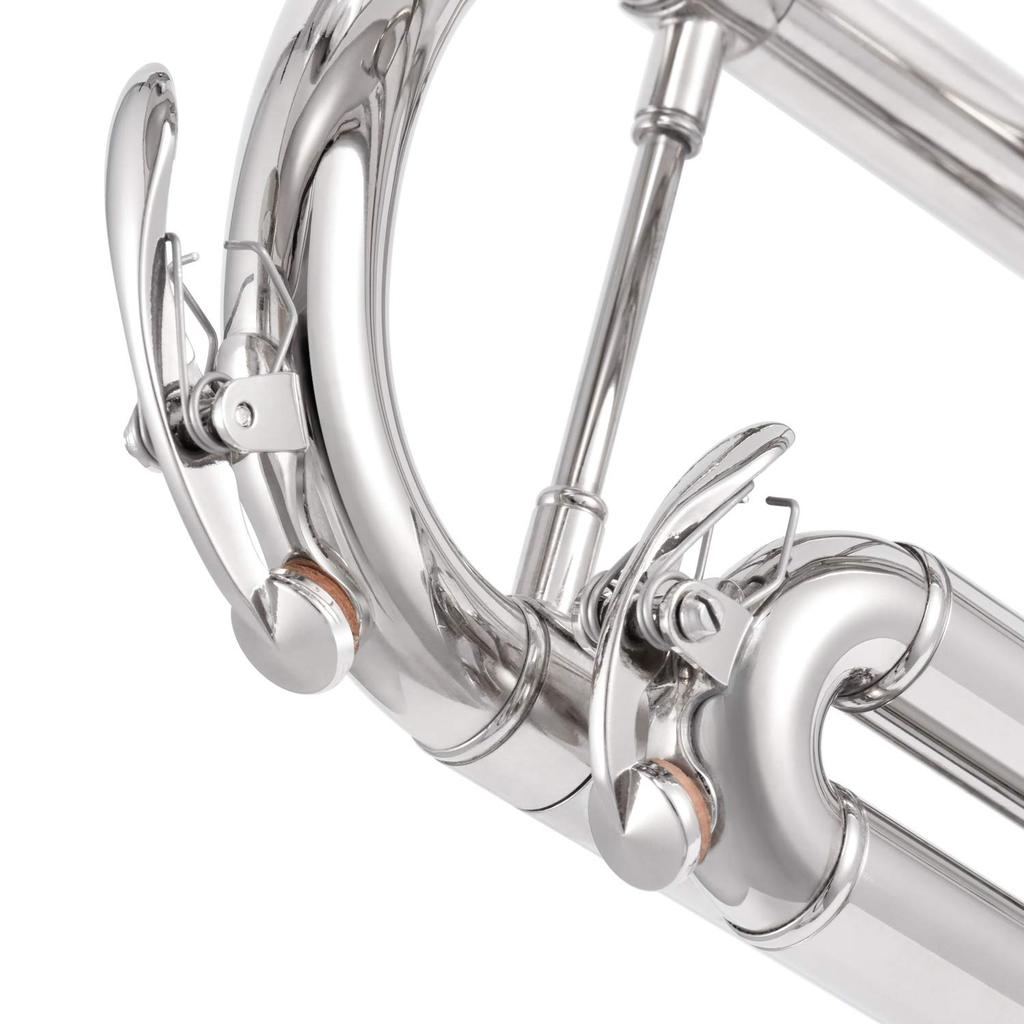 Eastar Trumpet in Bb, for Beginners, with Cleaning Accessories (Nickel Plated)