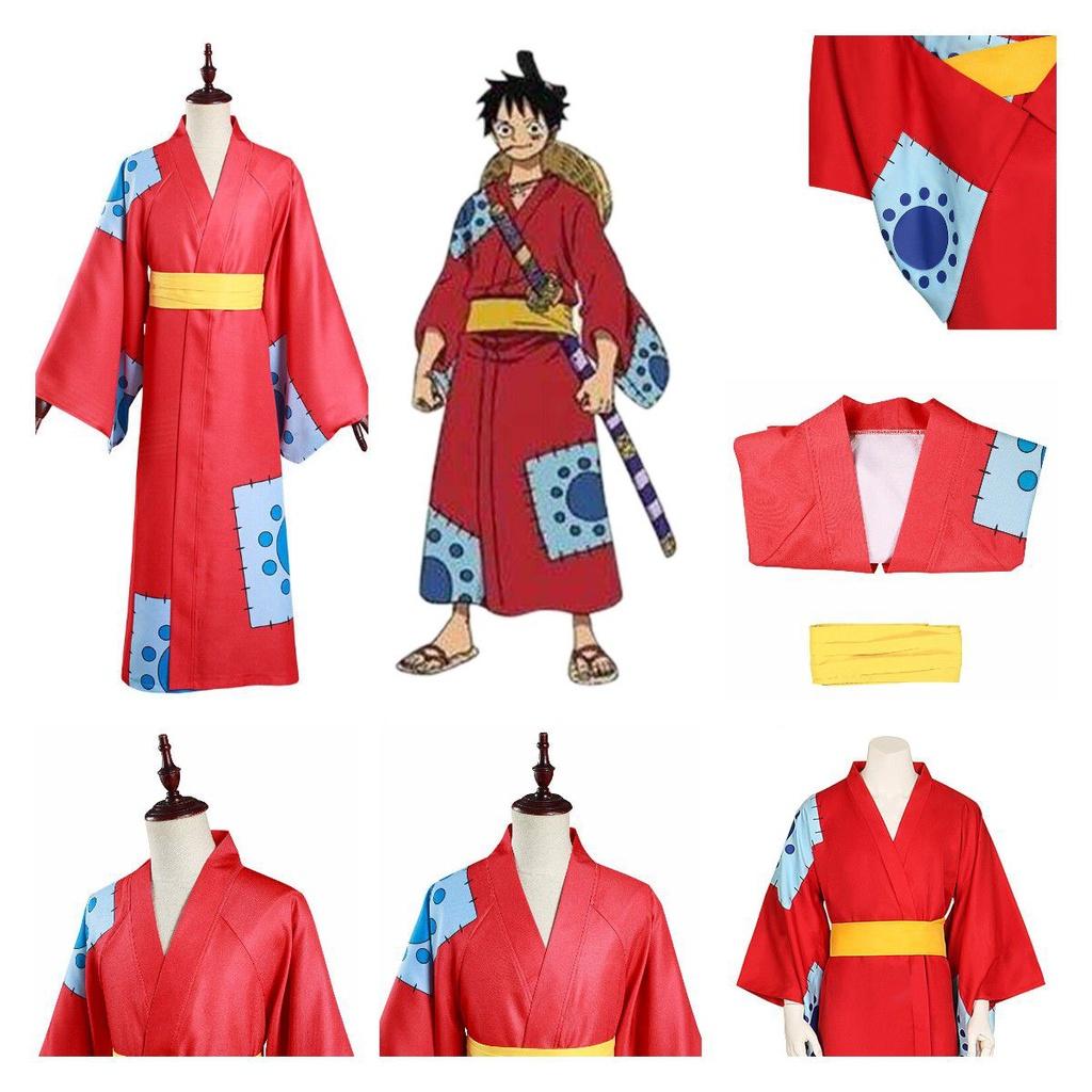 One Piece Wano Country Cosplay Costume For Monkey D Luffy Fans