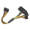 ATX24Pin+Dual 4Pin To 16Pin Converters Cable Compatible for Computers Motherboards Power Supply Wire