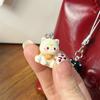 Lovely Sturdy Resin Cats Pendant Keychain for Girls Fashionable Lovely Keyring Decorative Gifts for Backpack or Bag