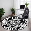 1pc Circular Pattern Carpet, Round Non Slip Durable Large Size Office Carpet, Suitable for Office