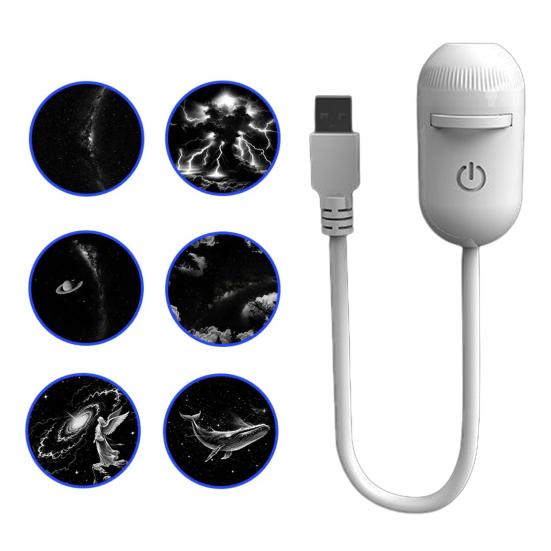 Starry Sky Projector Lamp Touch Control Night Light with Adjustable Brightness USB Portable 2-in-1 LED Nightlight for Kids Bedroom Car