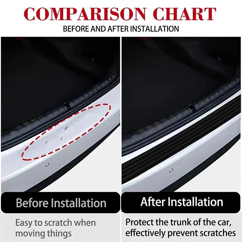 Car Trunk Sill Anti-scratch Guard Strip For JEEP Avenger - Rear Bumper Rubber Protector Decorative Cover Sticker