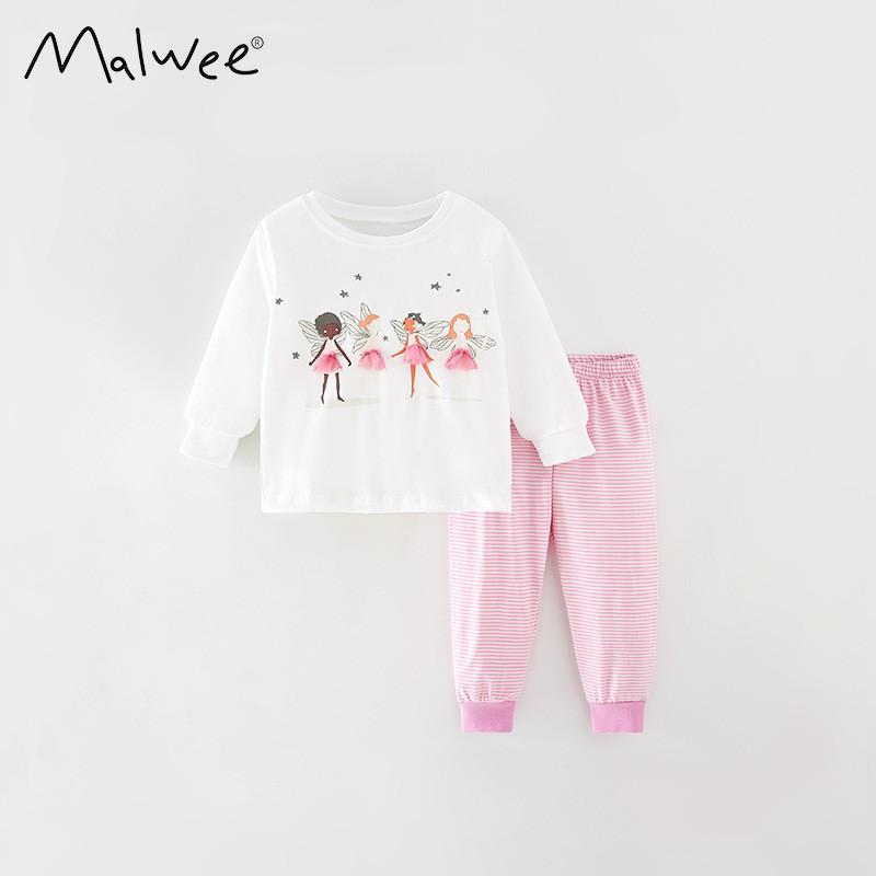 Очаровательный осенний комплект одежды Malwee для девочек с длинными брюками и длинными рукавами для детей StyleA