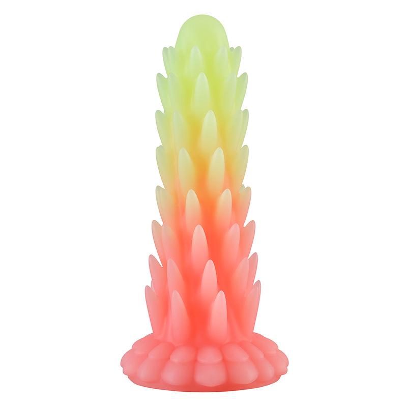Colorful Luminous Silicone Hedgehog Anal Plug - Outdoor SM Toy for Rear Stimulation