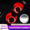 7 Colores Coche LED Luminoso Almohadilla para Vaso de Agua Portavasos para Botella de Coche Posavasos Almohadilla Antideslizante Alfombrillas Luz Ambiental Interior Decoración