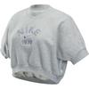 Sportswear Collection Comfortable Letter Round Neck Short Sleeve Crop Top Women Tops Heather-Gray Wolf-Gray HJ0225-050