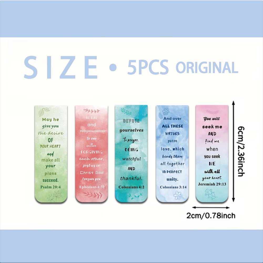 5PCS Magnetic Scriptures in the Bible Magnetic Bookmarks For Cafe Creative Books Readers Office Supplies Community Dormitory