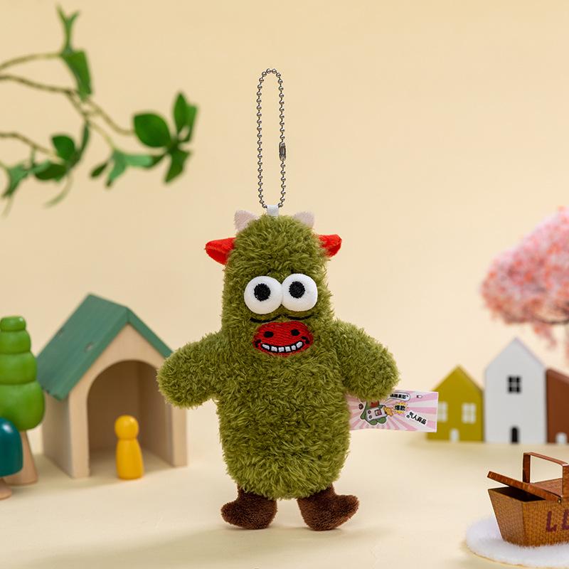 Creative funny egg-laying chicken plush bag pendant key ring doll pendant ugly cute doll plush mobile phone holder